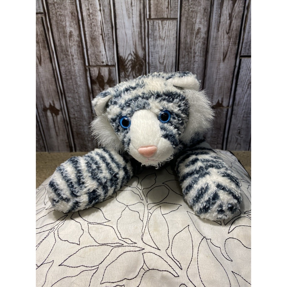 Busch Gardens White Tiger Plush 15" Stuffed Animal Aurora Blue Eyes Laying Gift - Picture 9 of 9